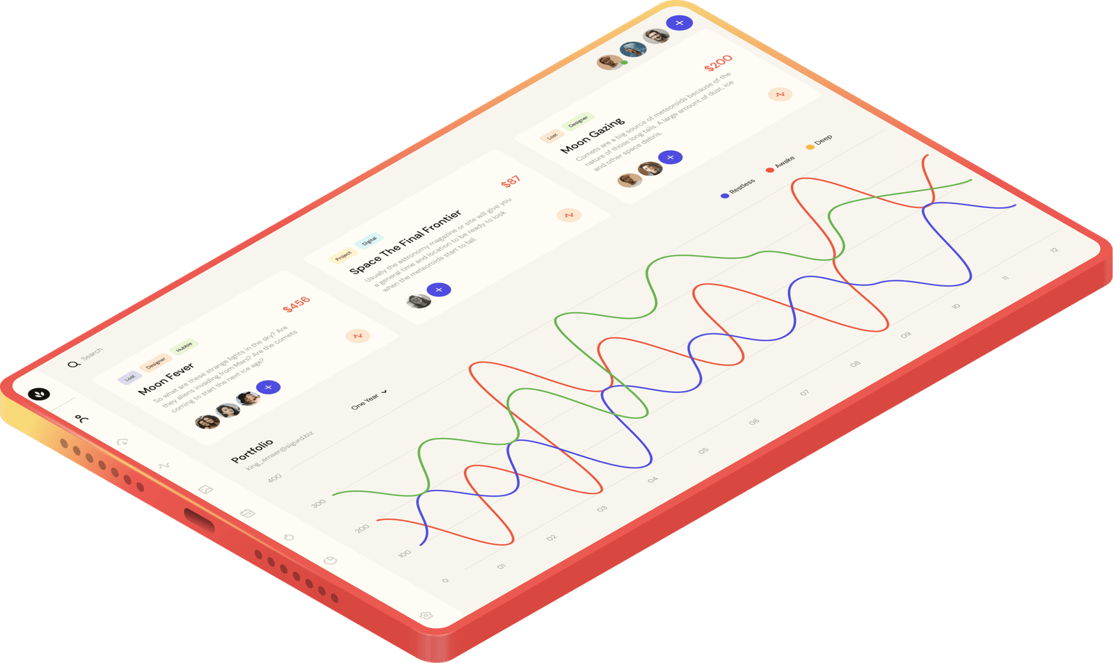 Truenso product dashboard